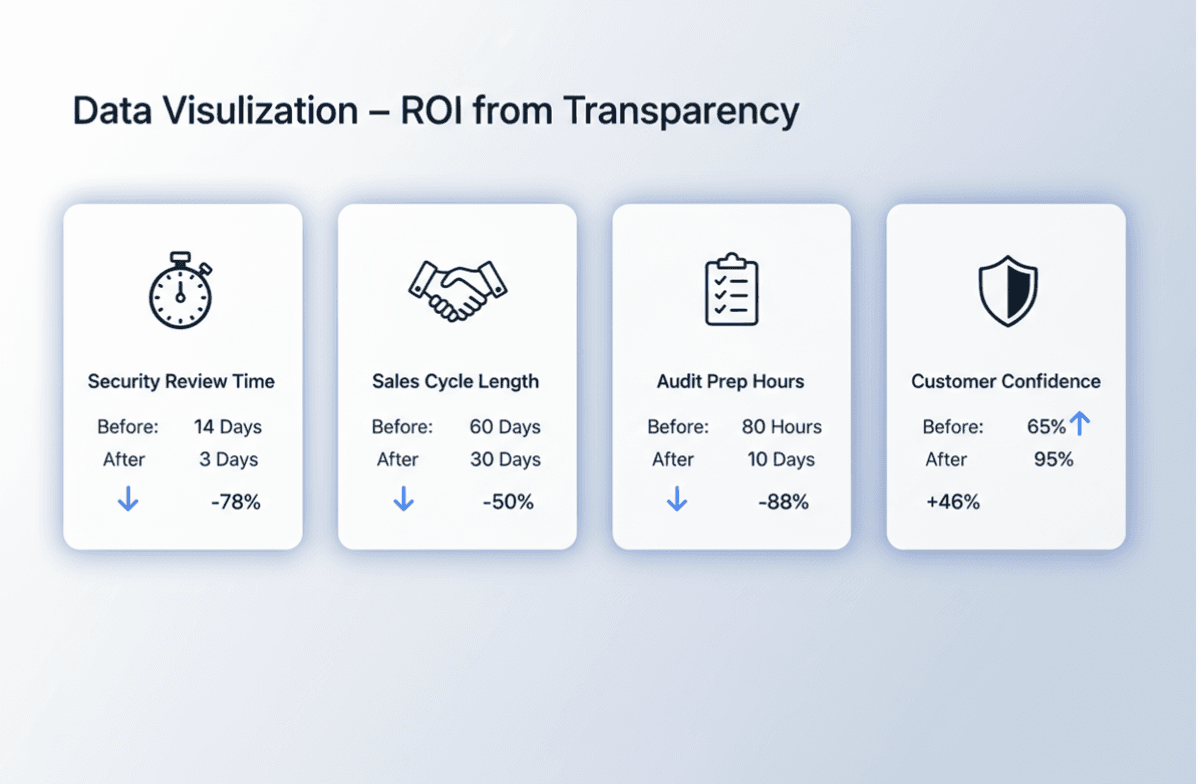 Trust center UI following clean design principles