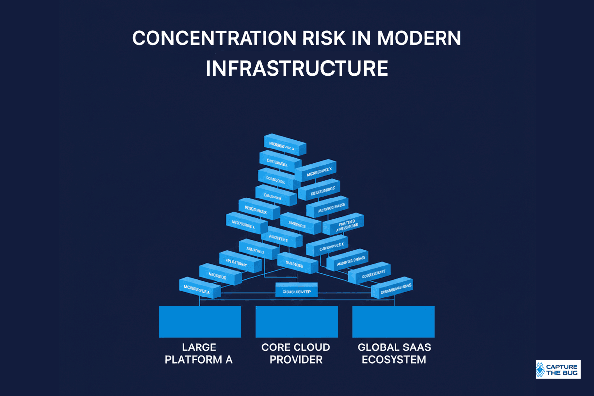 Concentrated risk created by large cloud and SaaS platforms