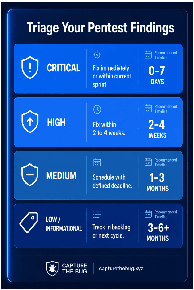 Triaging pentesting findings by severity and impact