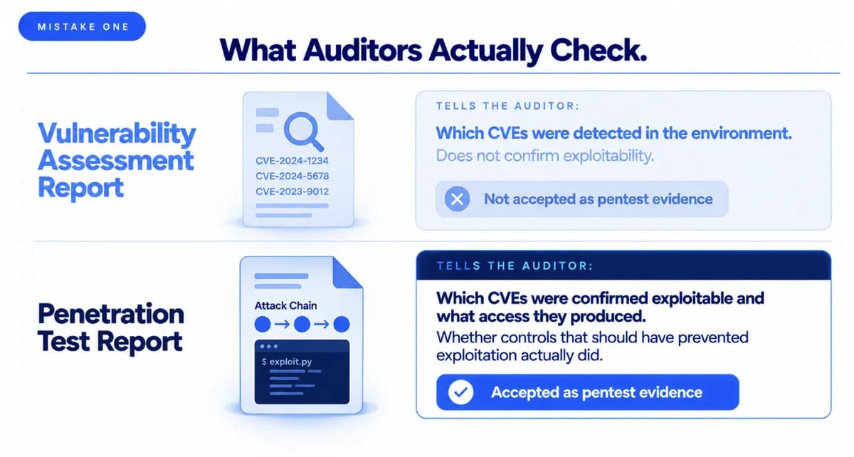 Submitting VA Report to Auditor as Penetration Test Evidence