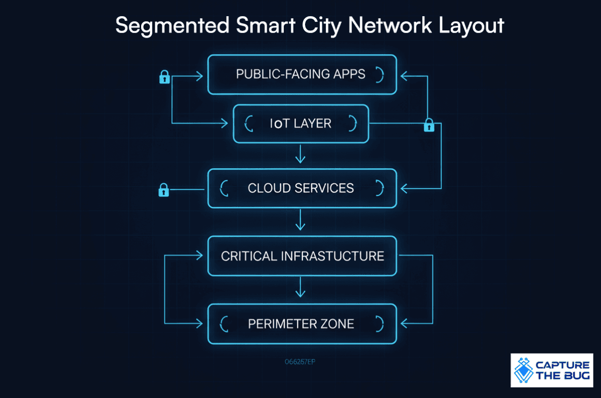 Network segmentation for smart cities
