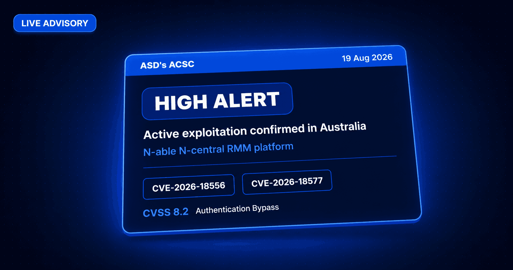ACSC High Alert: Active Exploitation of N-able N-central RMM Platform